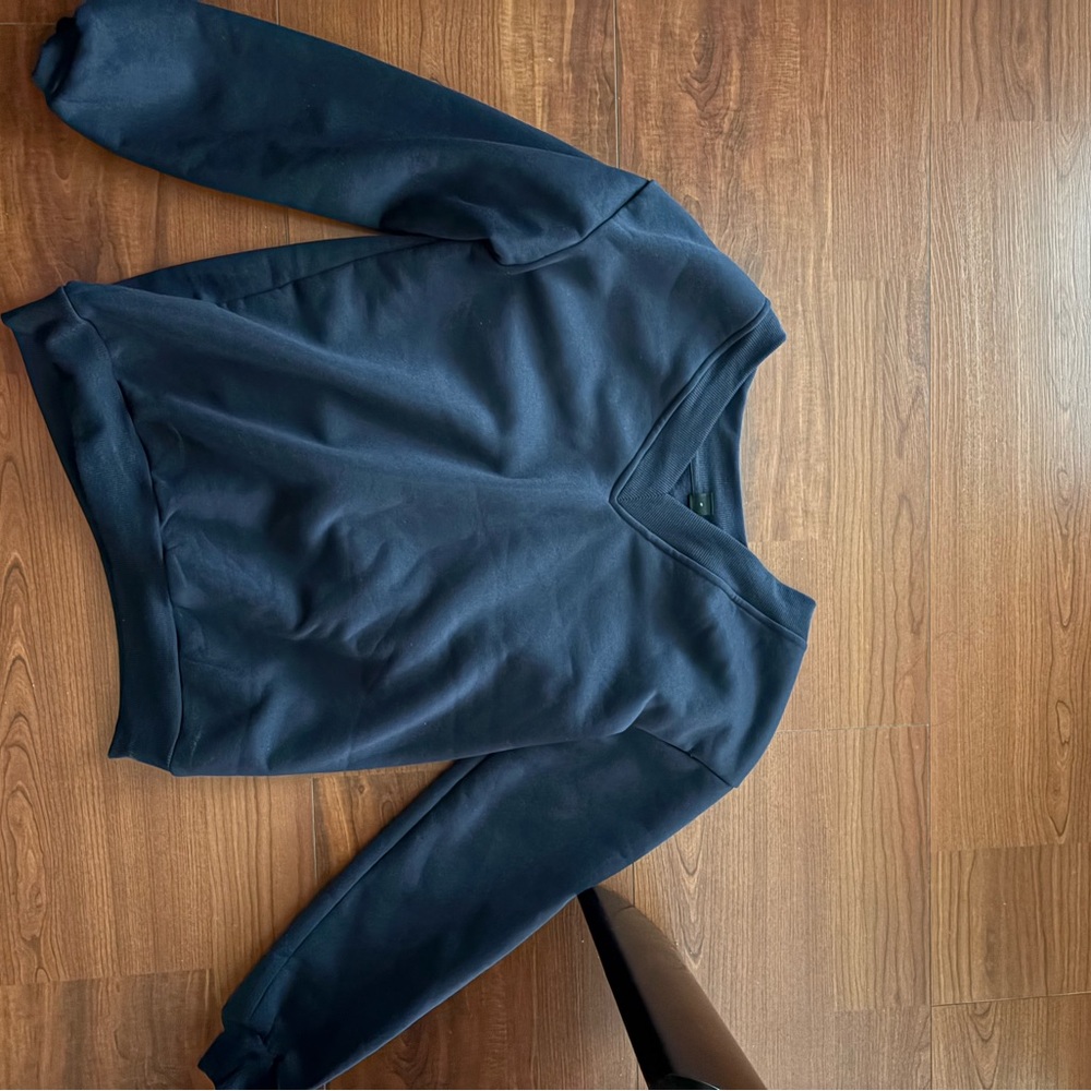 Navy Blue V-Neck Sweatshirt